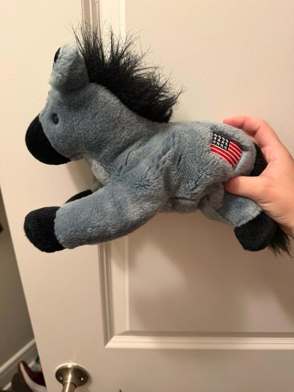 Ty Beanie Buddies Lefty the Donkey 2000 American Flag Plush